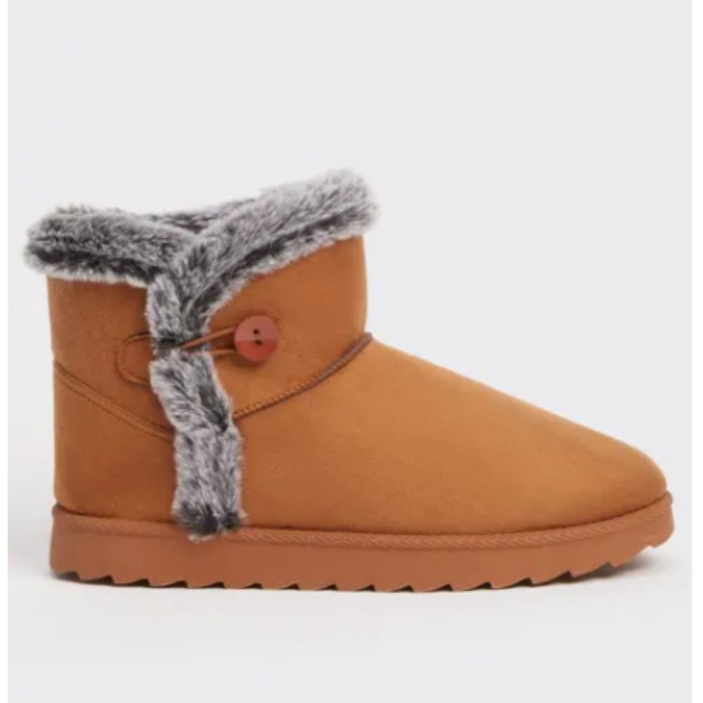 Faux Fur Trim Boots